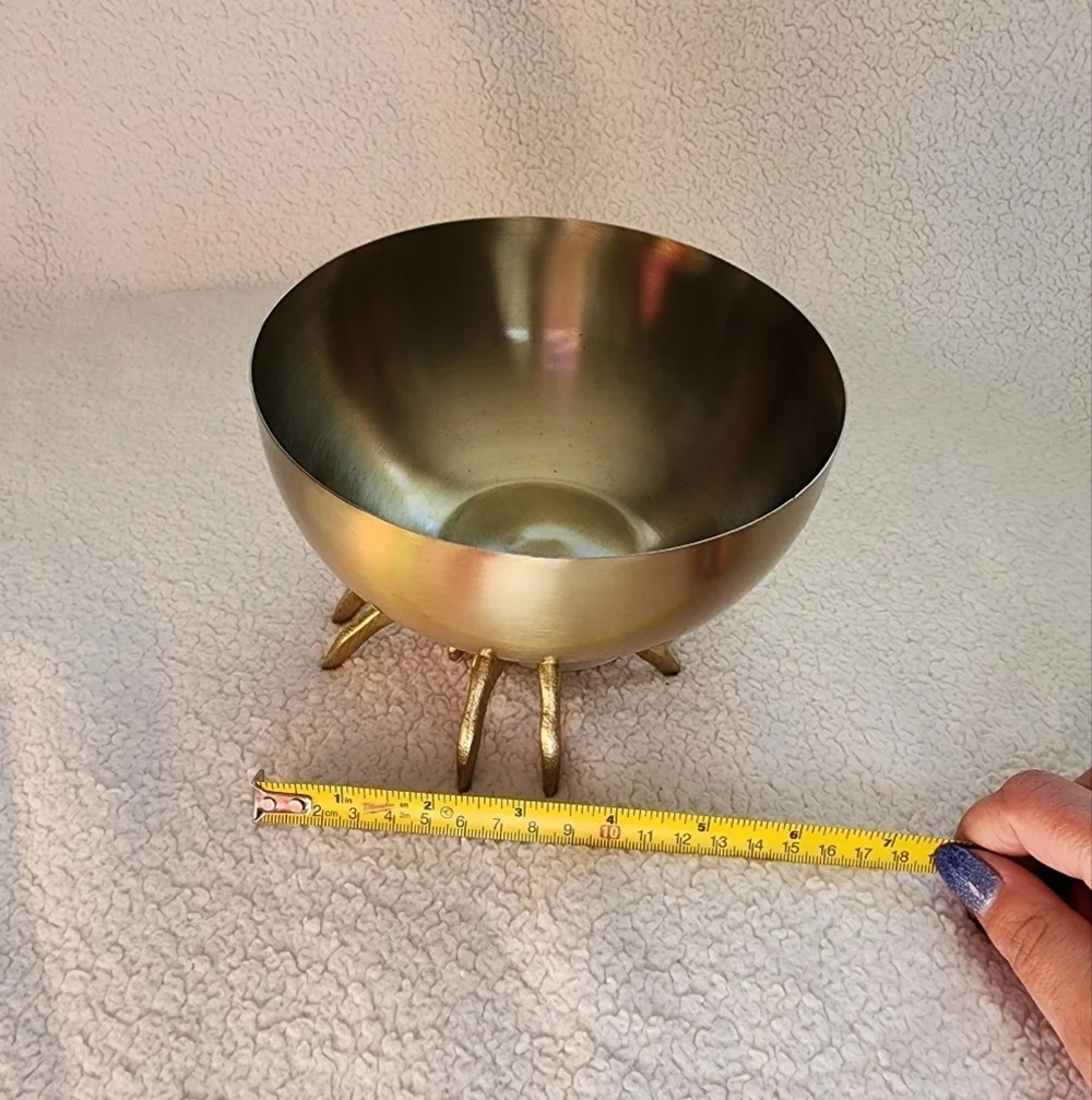 New Threshold exclusive 28 oz Halloween Stainless Stee goldl Candy Bowl